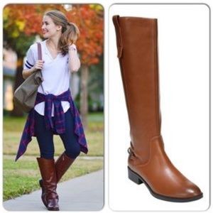 Sam & Libby Vintage Western Brown Leather  Boot Size 8.5 Excellent Condition